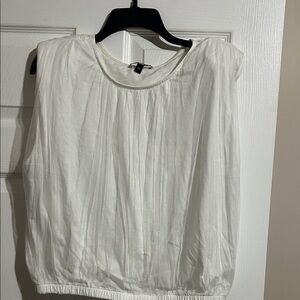 Express White Pleated Blouse